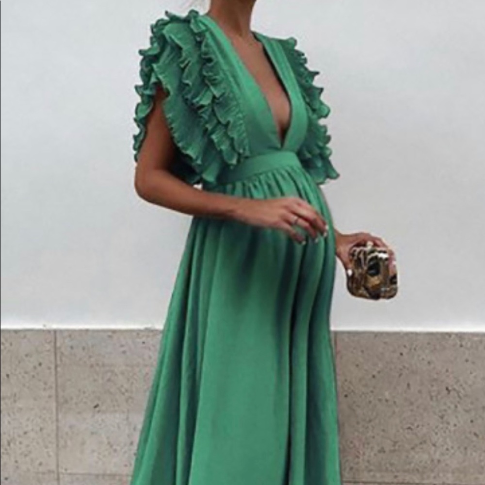 Deep V gown- accepting best offer!